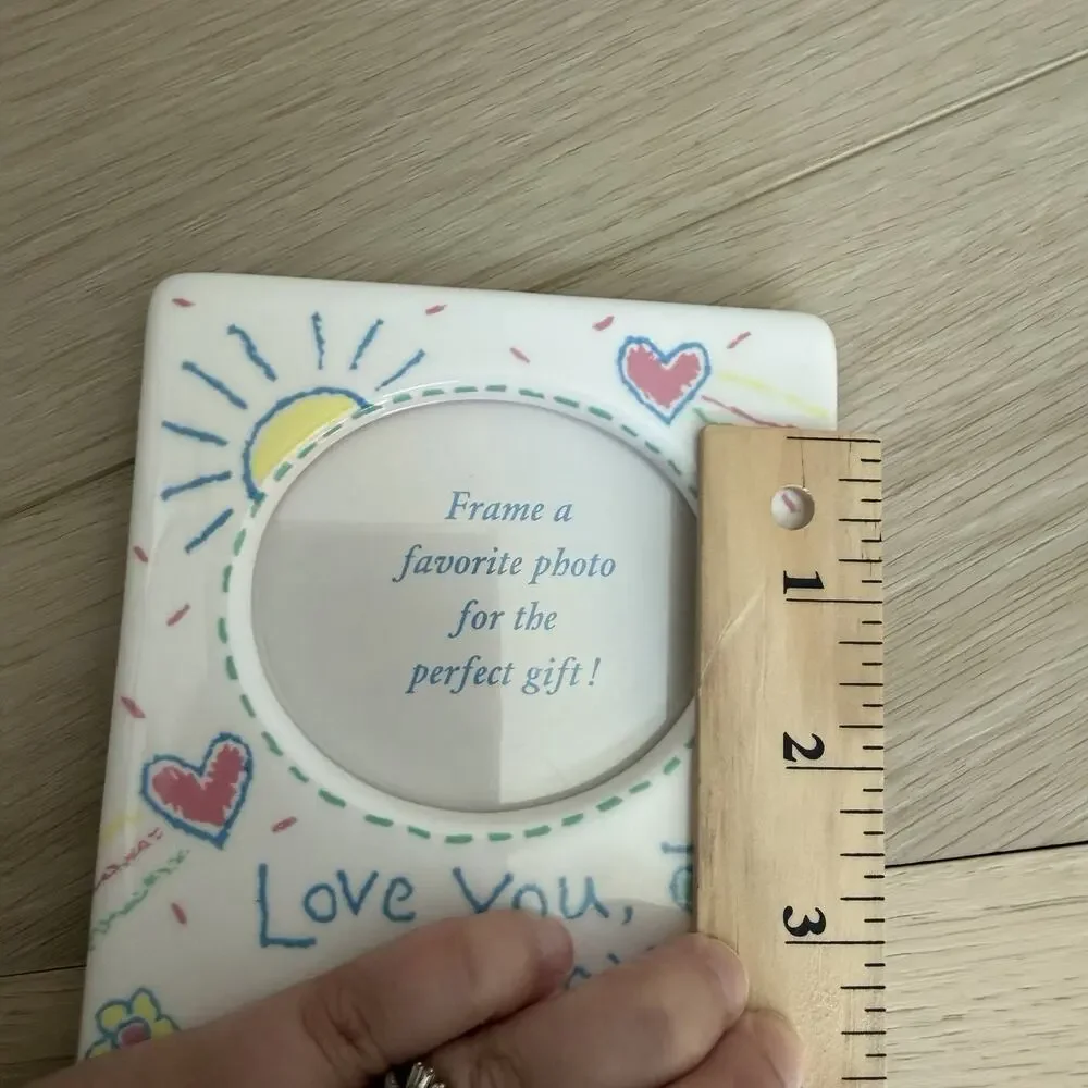 Vintage 90s Love You Mommy Photo Frame 2x3 Child’s Doodle Drawings